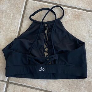 Alo Black Strappy Sports Bra